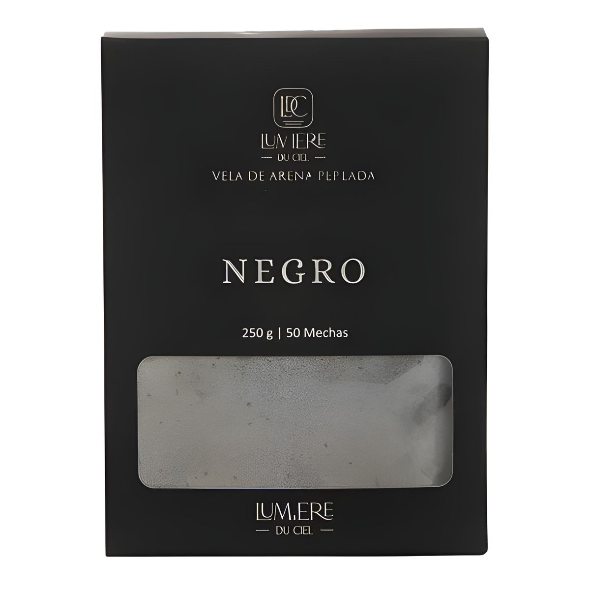 GENERICO - Vela de arena perlada sin aroma negro