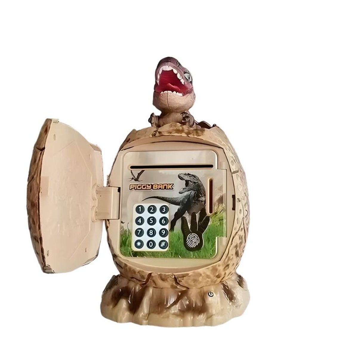 GENERICO - Alcancía huevo de dinosaurio con contraseña 69