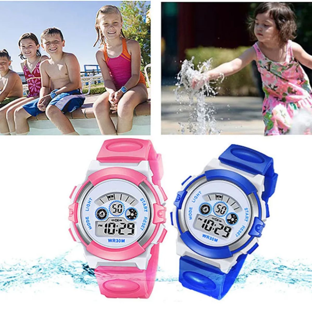GENERICO - Reloj Digital Para Niños Con Correa De Goma Y Cierre Doble