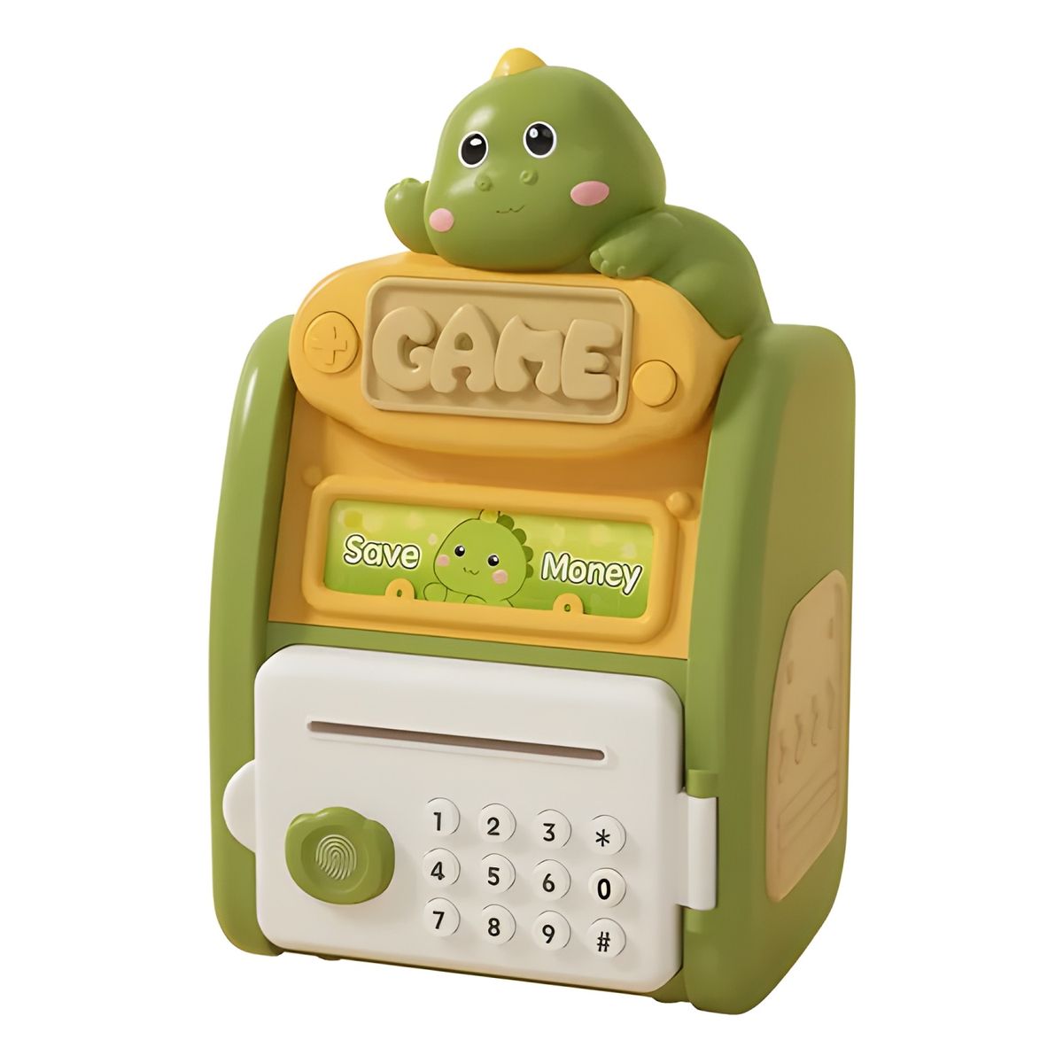 GENERICO - Alcancía kawaii caja fuerte con huella verde