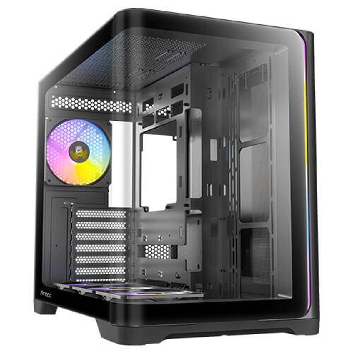 ANTEC - Gabinete Gamer Antec C5 Curve ARGB, Doble Cámara, Vidrio Curvado, ATX, m-ATX, ITX, Negro
