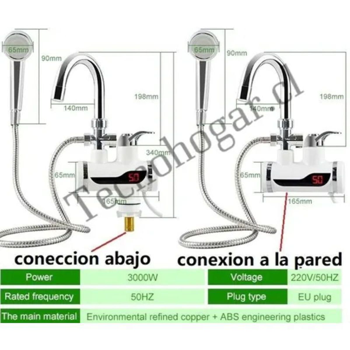 GENERICO - Llave De Ducha Caliente Monomando Agua Caliente Y Fría