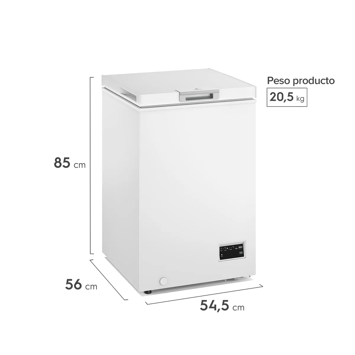MADEMSA - Congelador Freezer Horizontal Dual 98L Inverter Frío Directo M100DI