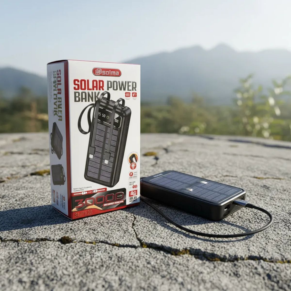 GENERICO - Power Bank Solar 30000mah Modelo Sl-p128 COLOR SURTIDO