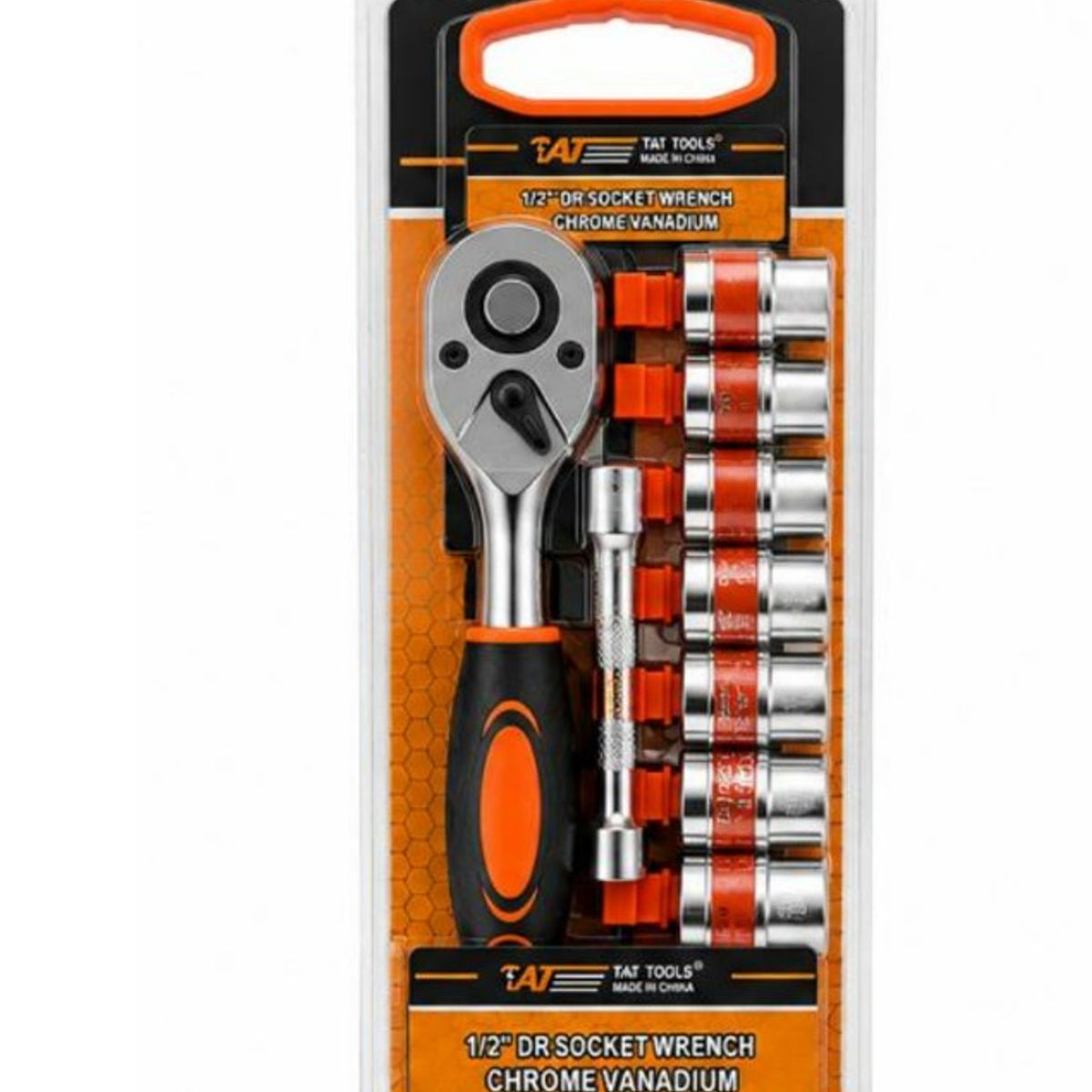 OEM - Set de Dados con Ratchet 12” 12 Piezas TAT Tools Cromo Vanadio