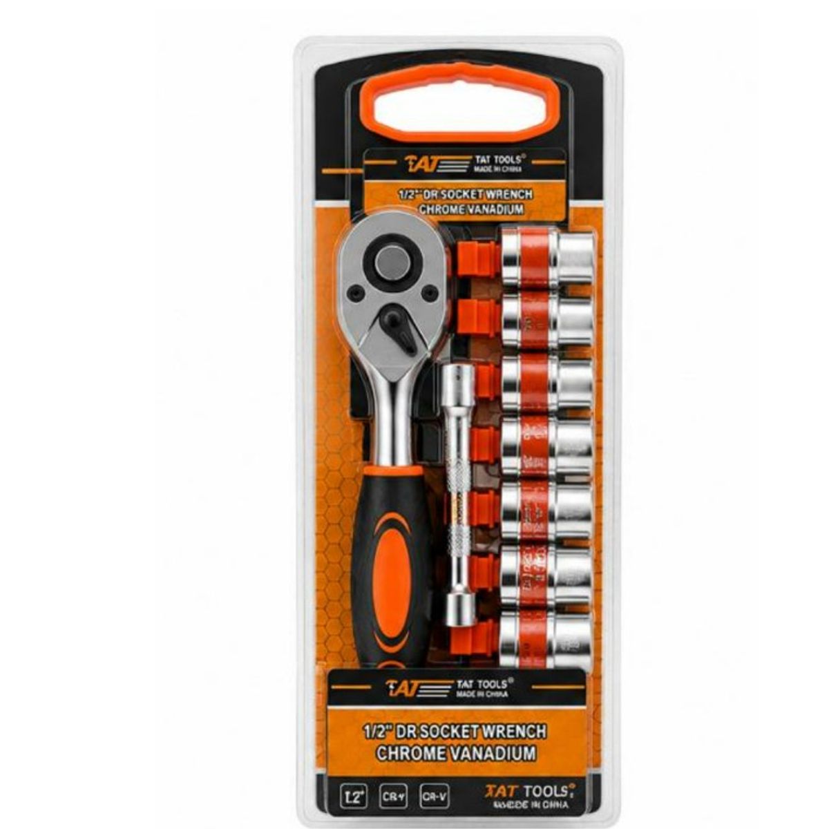OEM - Set de Dados con Ratchet 12” 12 Piezas TAT Tools Cromo Vanadio