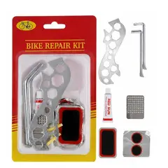 OEM - Kit de Reparación para Bicicleta con Herramientas y Parche de Neumáticos
