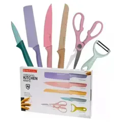 GENERICO - Set de Cuchillos DL Acero 6 Piezas Multicolor