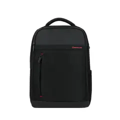 SAXOLINE - Mochila Notebook 15" Century Mediana Poliéster Negro y Rojo