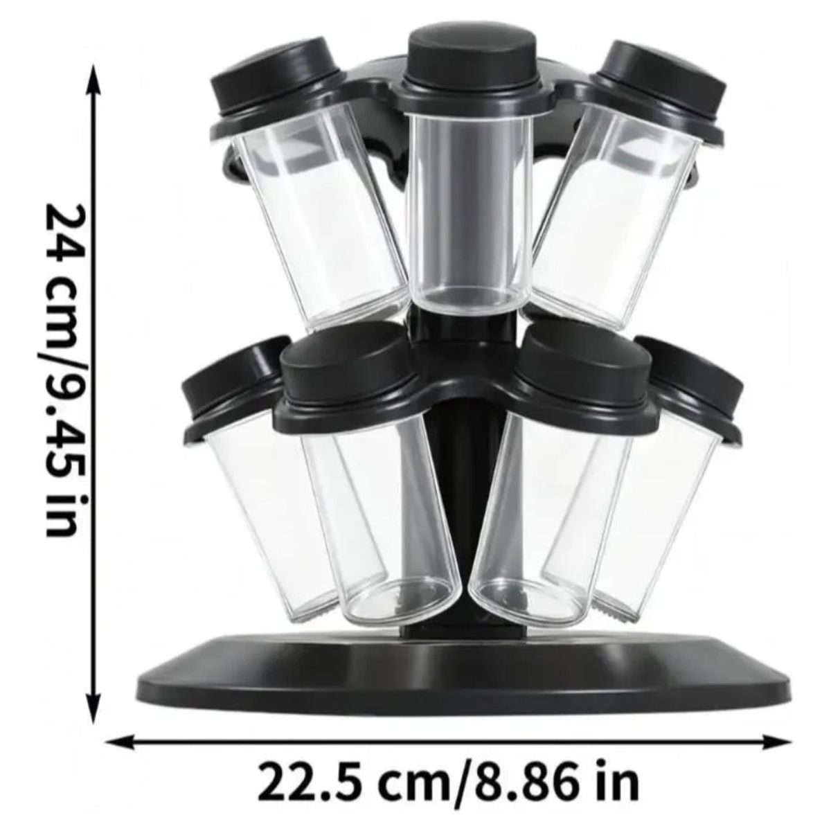 GENERICO - Especiero 12 Unidades Base Giratoria Decorativo