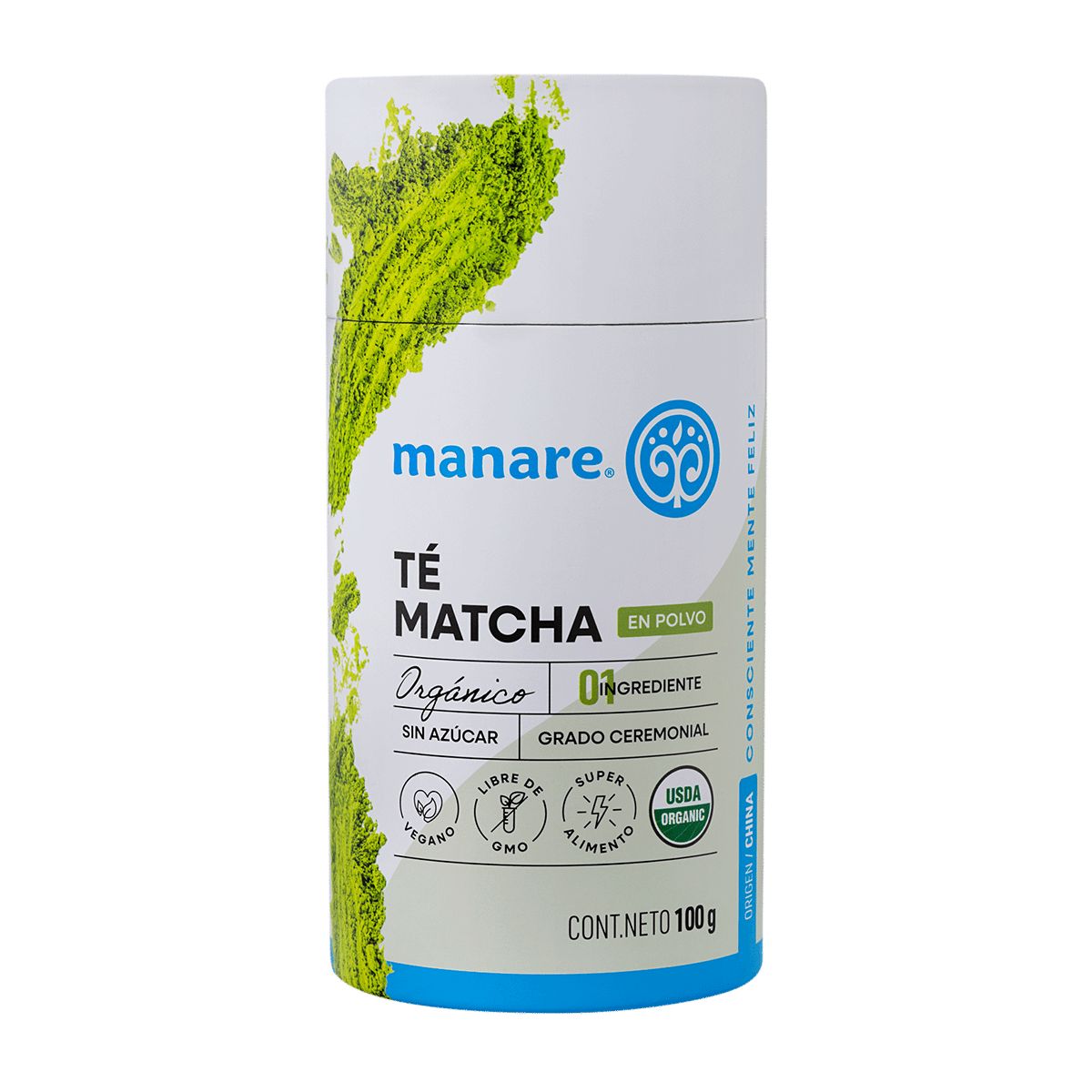 MANARE - TE MATCHA ORGANICO POLVO 100 GR, MANARE