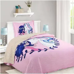 GENERICO - CUBRECAMA QUILT SHERPA POLIALGODON CHIPORRO ULTRA SUAVE