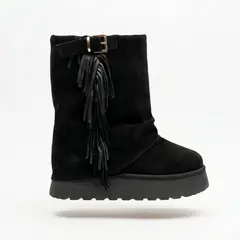 BOTELI - Bota para Mujer Negro Gamuza Chiporro Invierno 6F22-4