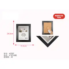 GENERICO - Marco para fotos (NEGRO - 193 CM x 243 CM) 40289