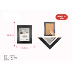 GENERICO - Marco para fotos (NEGRO - 173 CM x 223 CM) 40288