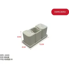GENERICO - Salpimentero (BLANCO - 13 CM x 6 CM x 6 CM) 40695