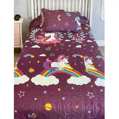 GENERICO - CUBRECAMA QUILT SHERPA POLIALGODON CHIPORRO ULTRA SUAVE