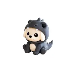 GENERICO - Figura Decorativa- Perrito Disfraz de Dinosaurio