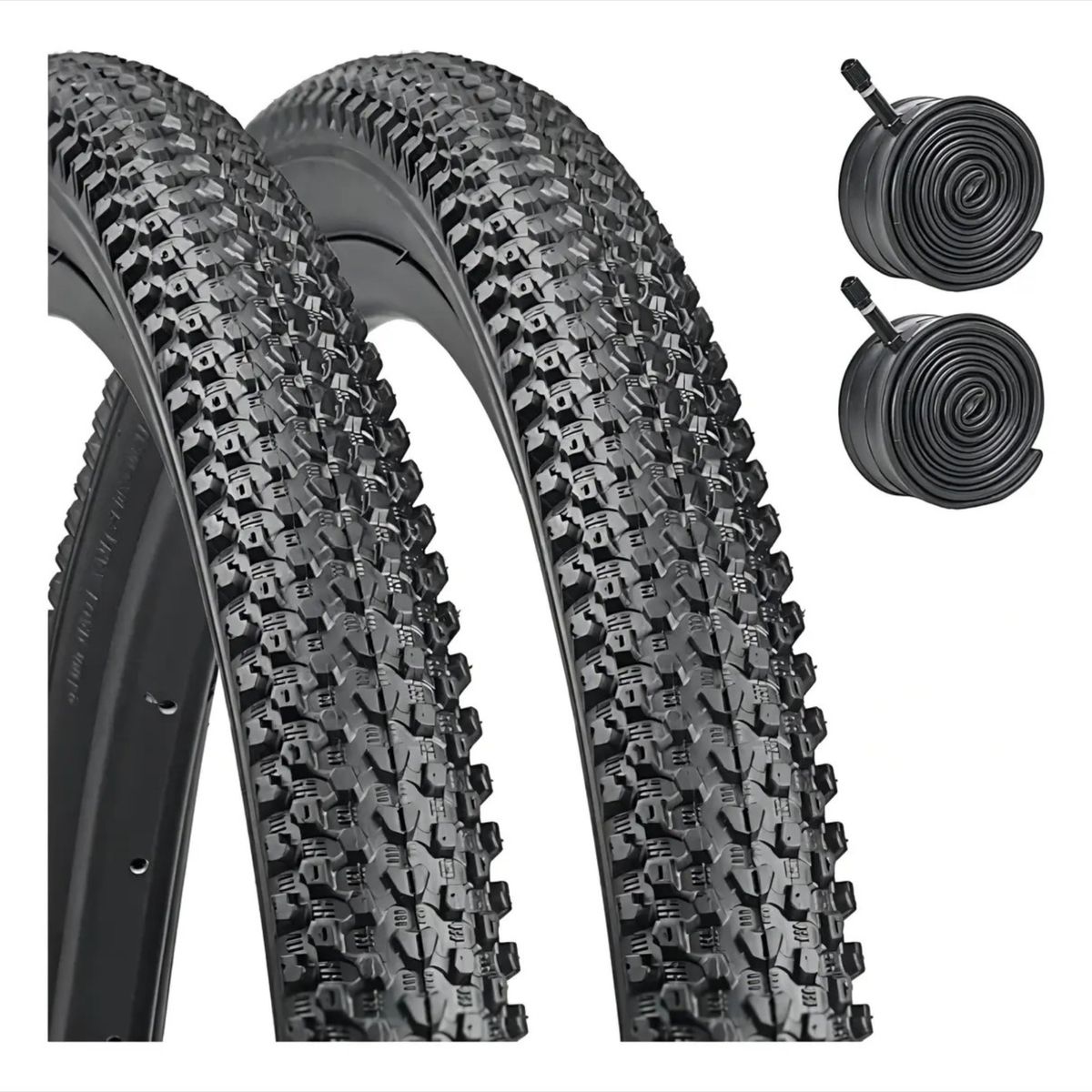 GENERICO - X2 Neumáticos + 2 Cámara Bicicleta Aro 27.5 X2.125