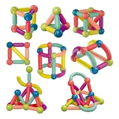 GENERICO - Bloques Magnéticos Magnetic Stick 64 Piezas Juego Niños