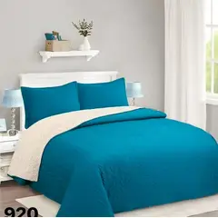 GENERICO - CUBRECAMA QUILT SHERPA POLIALGODON CHIPORRO ULTRA SUAVE