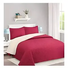 GENERICO - CUBRECAMA QUILT SHERPA POLIALGODON CHIPORRO ULTRA SUAVE