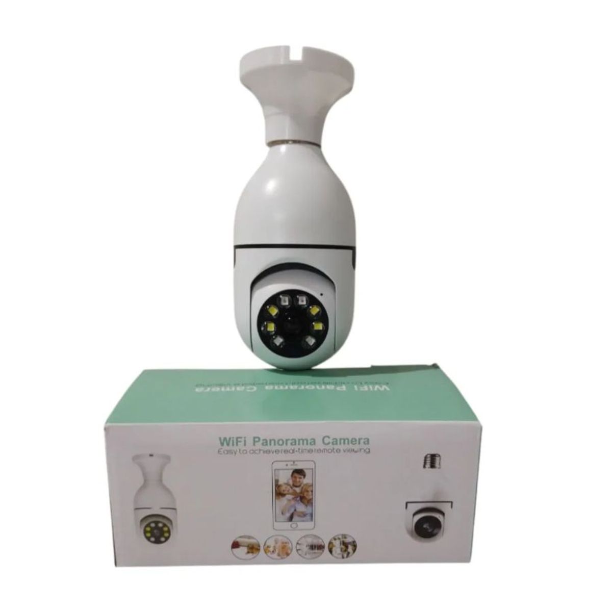 GENERICO - Cámara Seguridad Foco Wifi Y Rotación 360° Hd Night Vision