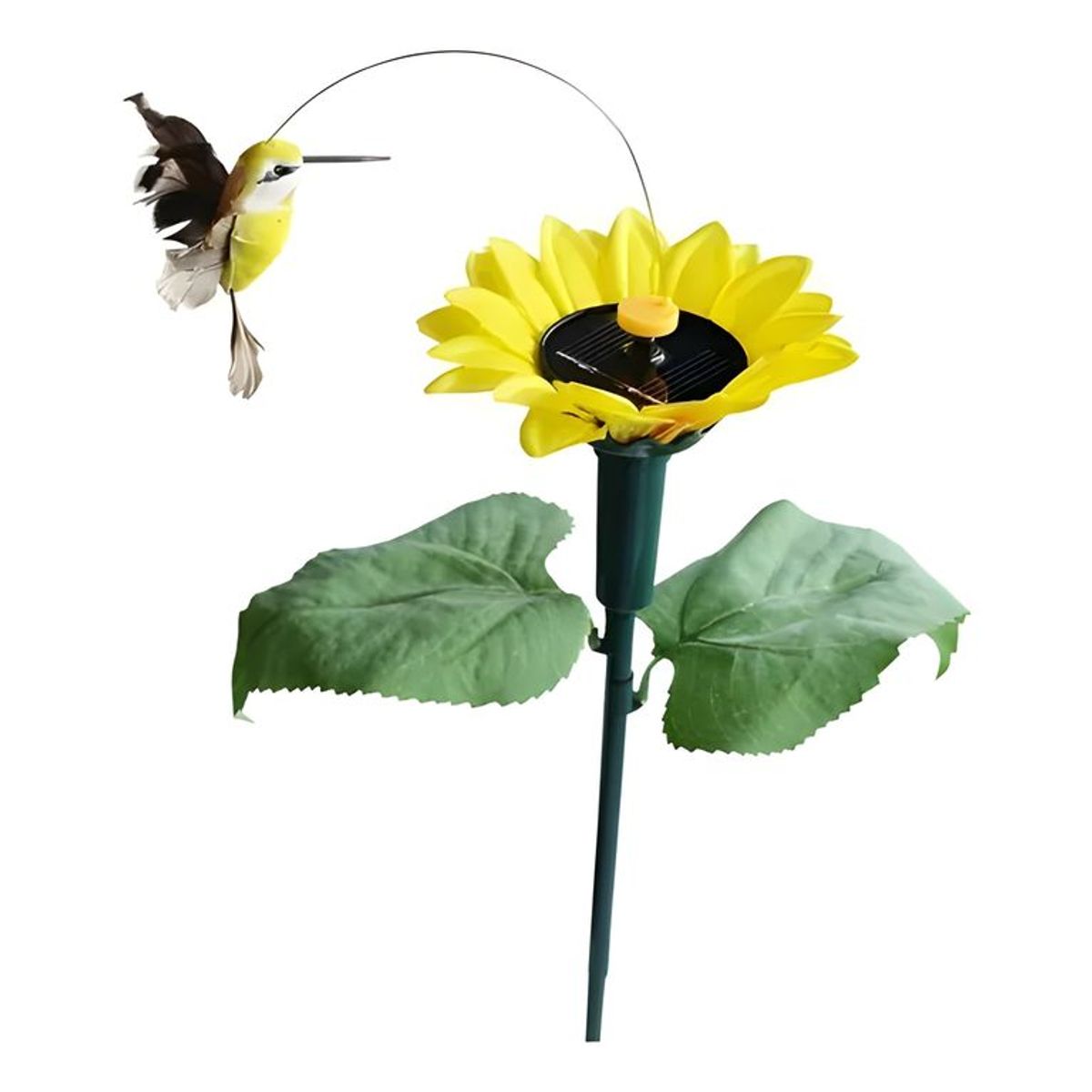 GENERICO - Picaflor girasol estaca solar decorativa jardín