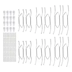 GENERICO - Set 12 colgadores de platos plateado inoxidable acero