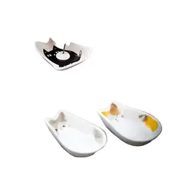 GENERICO - Plato cerámico irregular estilo japonés pack 2 blanco