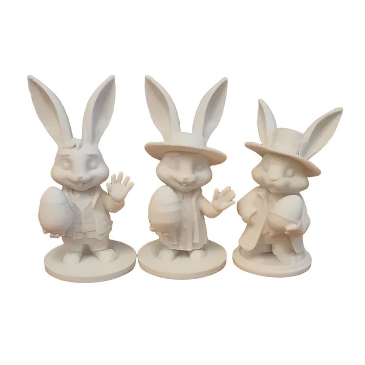 GENERICO - Set conejitos elegantes de pascua blanco