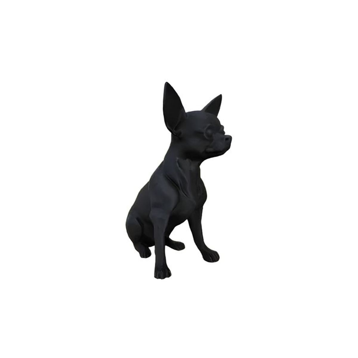 GENERICO - Escultura chihuahua minimalista negro