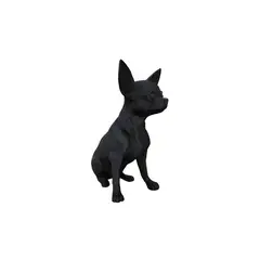 GENERICO - Escultura chihuahua minimalista negro