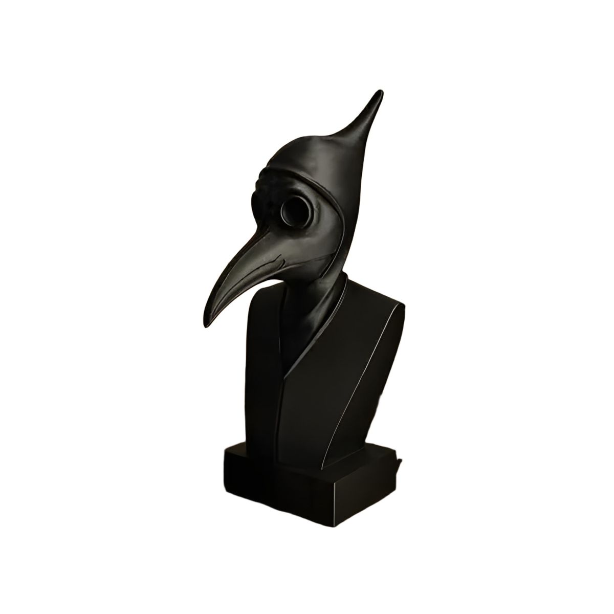 GENERICO - Escultura busto peste negra negro