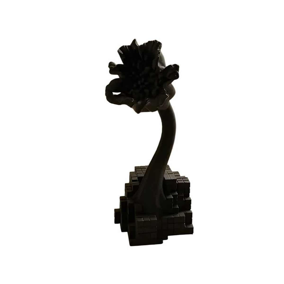 GENERICO - Escultura arte floral pixelado negro