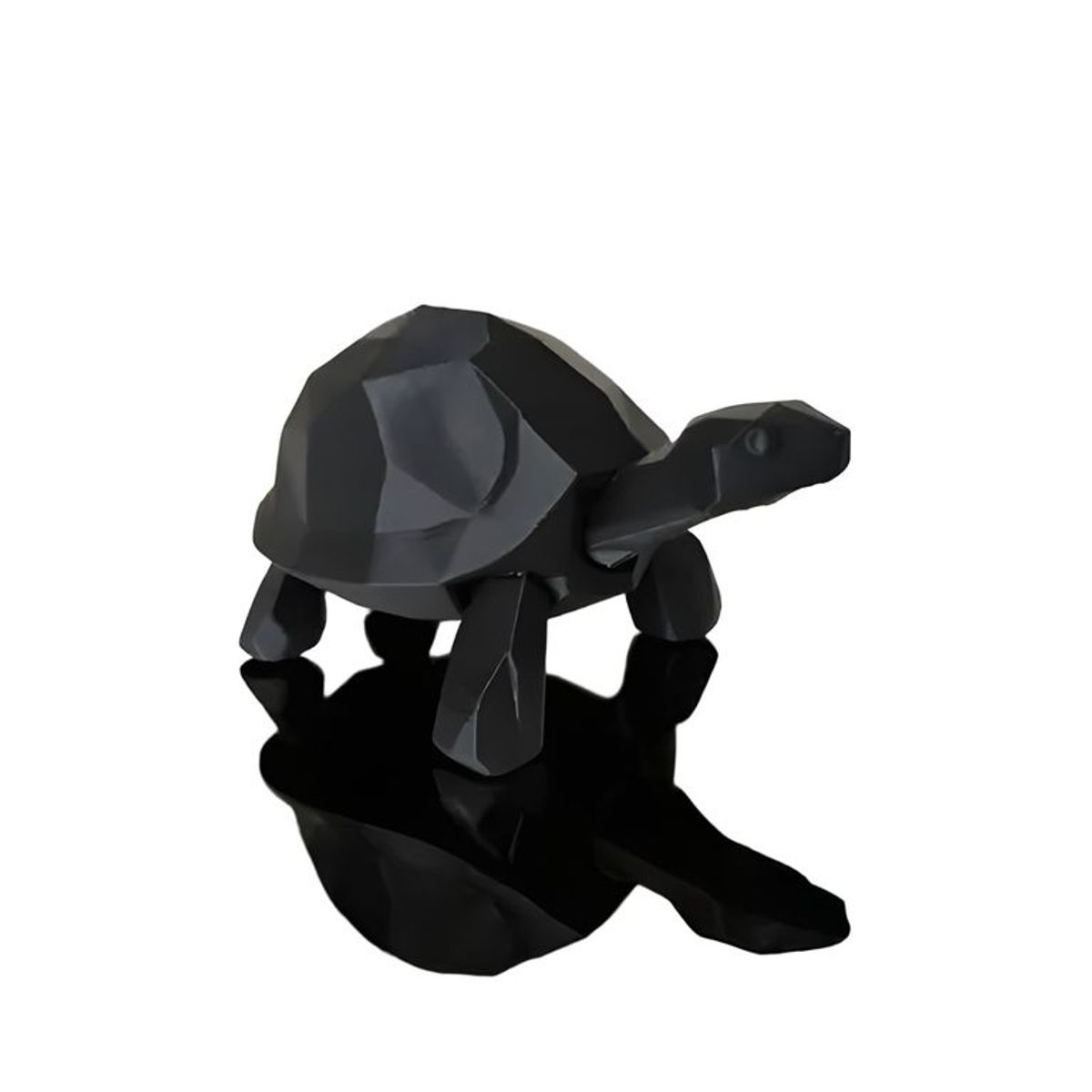 GENERICO - Escultura tortuga geométrica negro