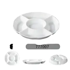 GENERICO - Plato de picoteo porcelana 30.2 cm blanco