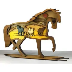 GENERICO - Figura decorativa caballo de madera
