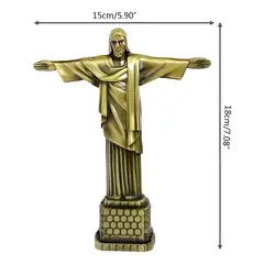 GENERICO - Figura decorativa Cristo Redentor dorado