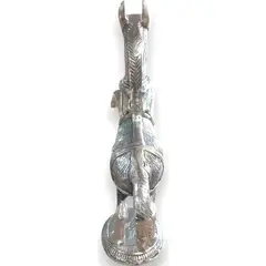 GENERICO - Figura decorativa caballo metálico plateado