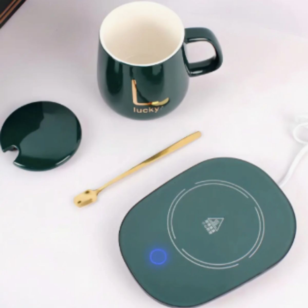 GENERICO - Taza Con Calentador Eléctrico Para Café Té Leche  USB Color Verde