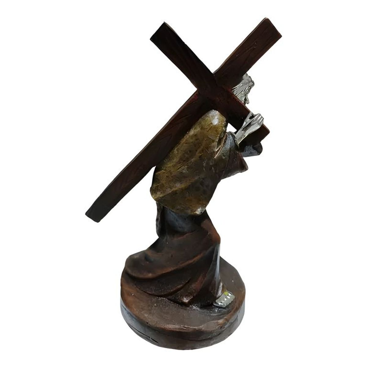 GENERICO - Figura decorativa Cristo plateado