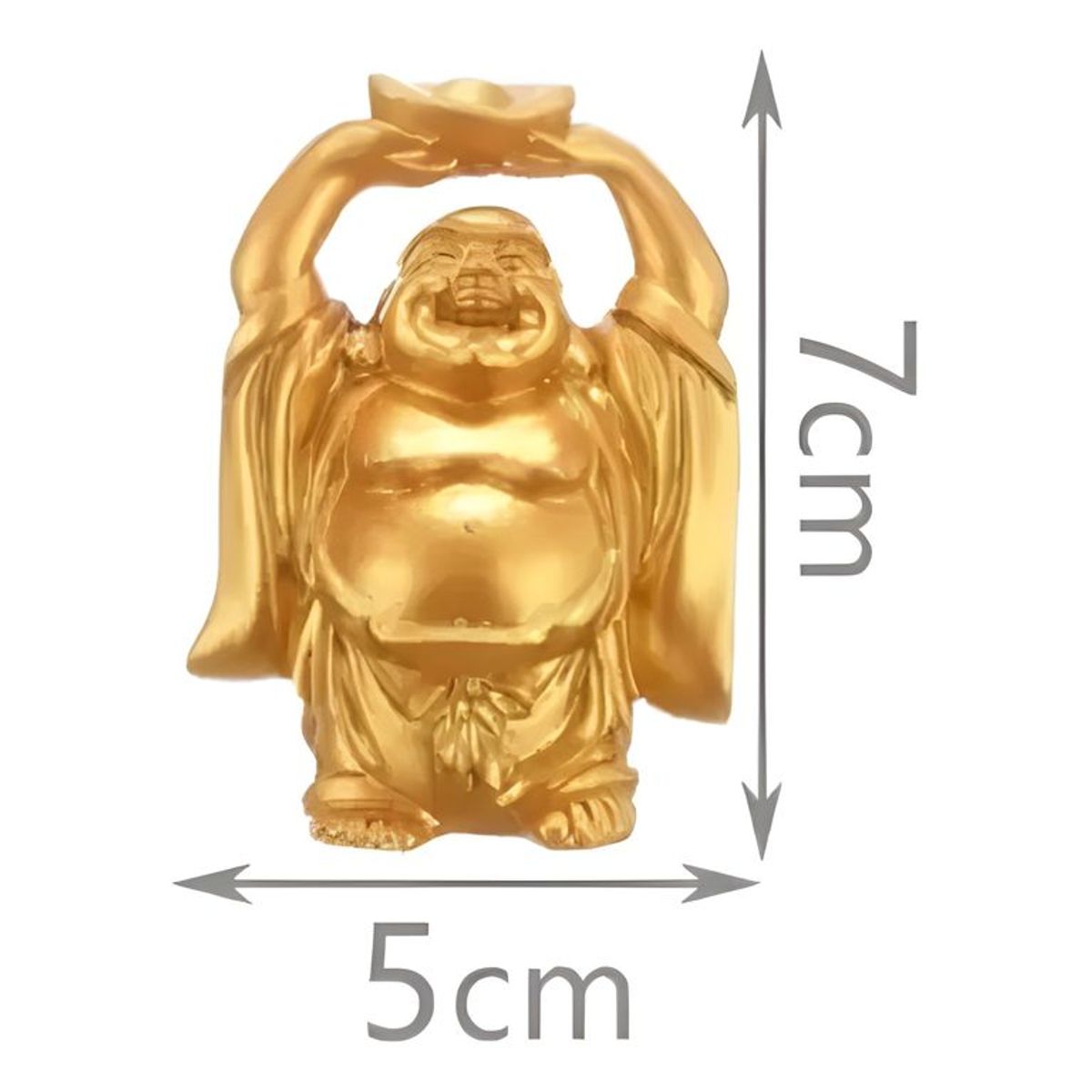 GENERICO - Figuras buda decorativas resina 6 unidades dorado