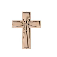 GENERICO - Cruz doble Cristo en madera decorativa