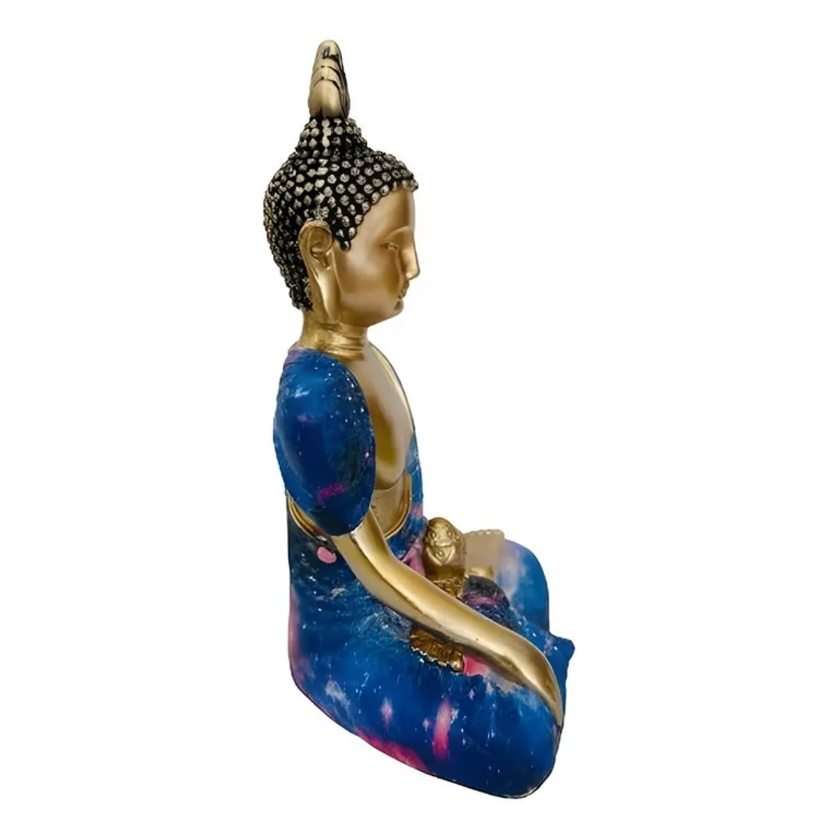 GENERICO - Estatua buda decorativa en resina azul