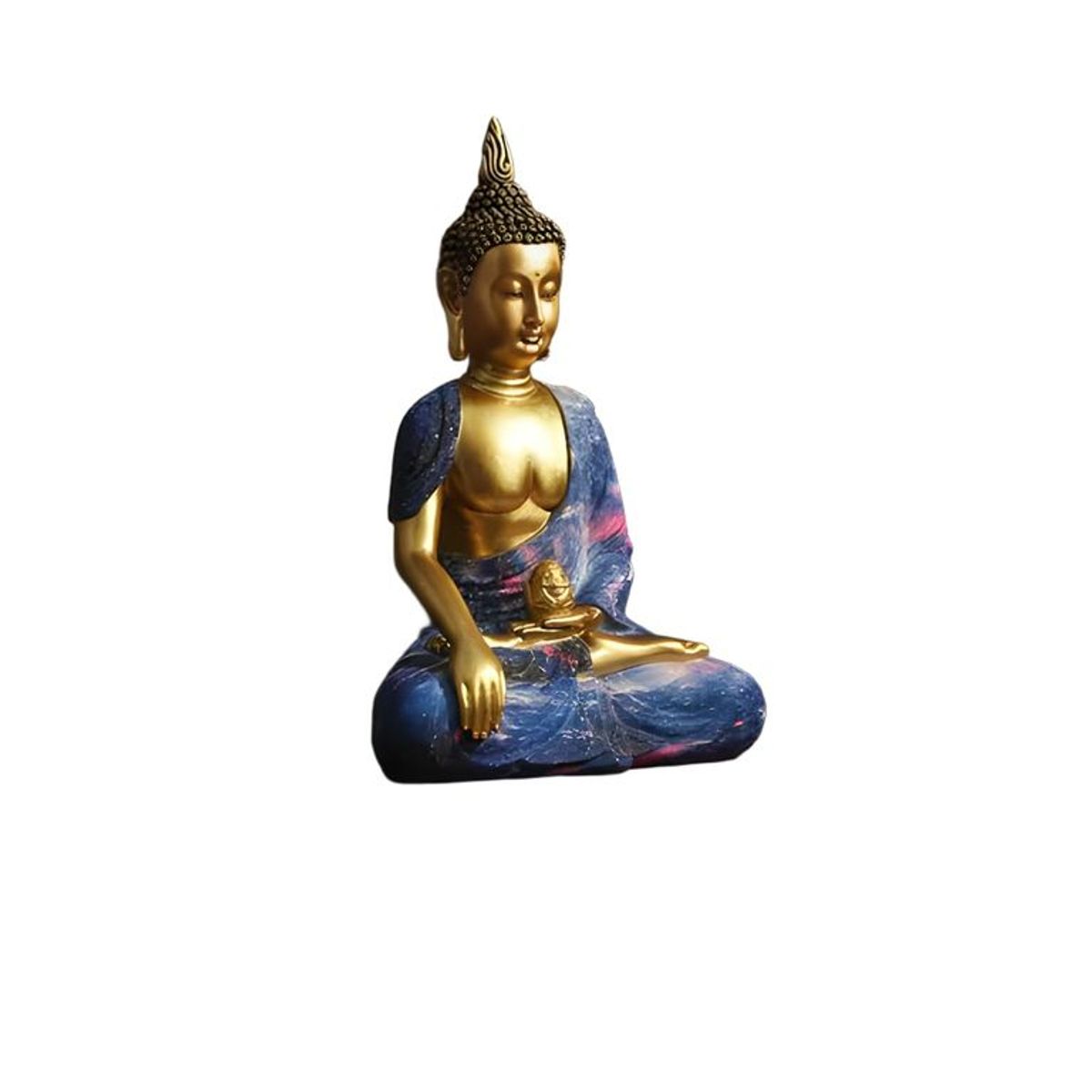 GENERICO - Estatua buda decorativa en resina azul