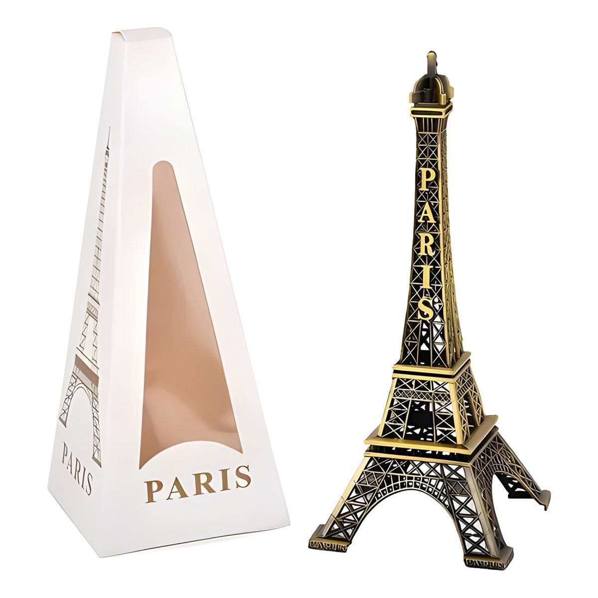 GENERICO - Figura torre Eiffel 32 cm decorativa bronce