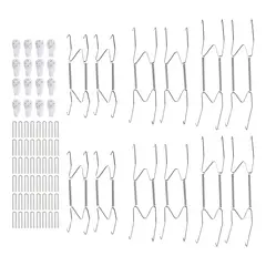 GENERICO - Set 12 colgadores de platos plateado inoxidable acero