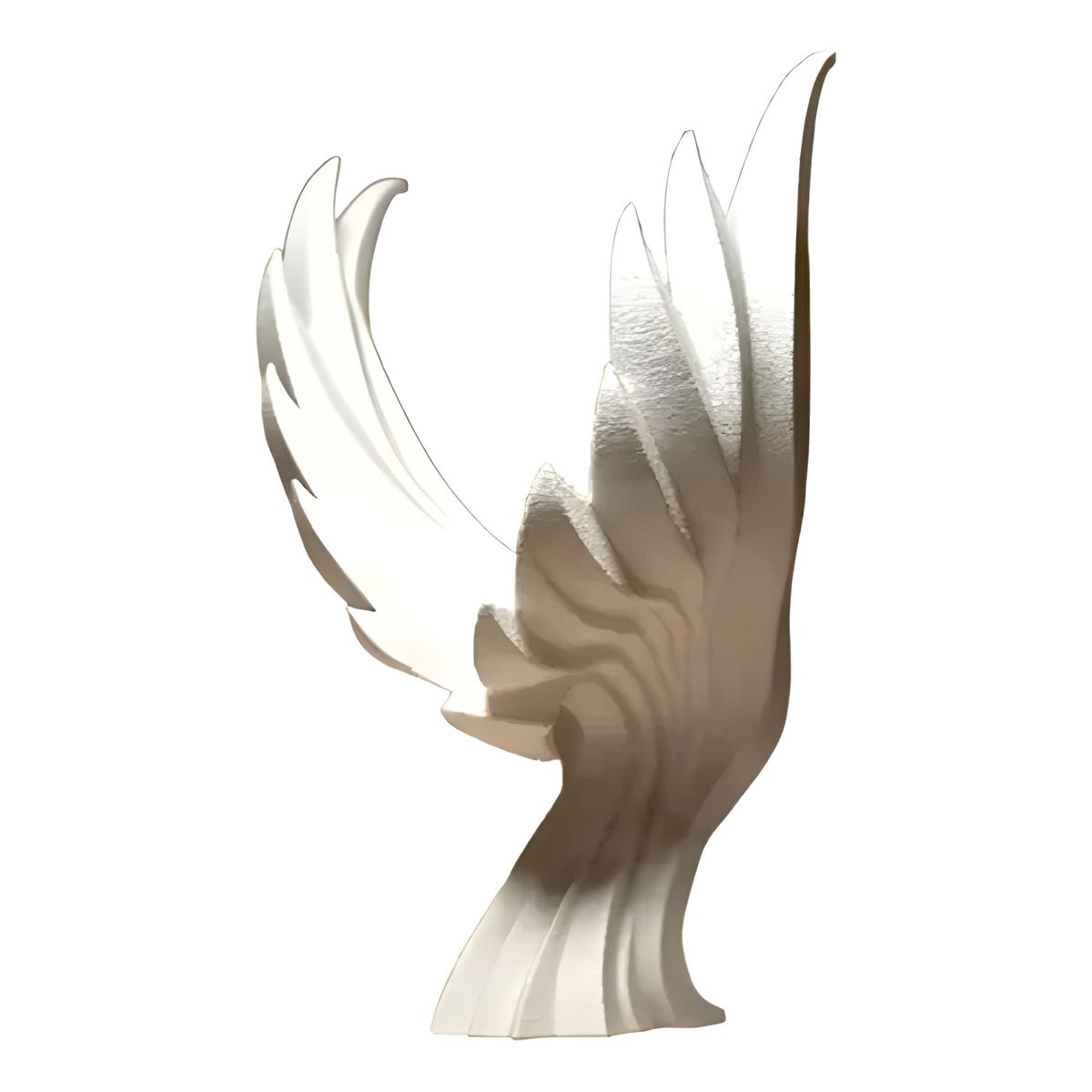 GENERICO - Escultura fénix elegante decorativo blanco