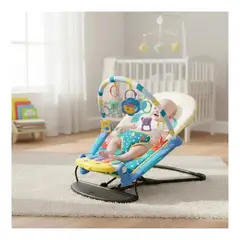 GENERICO - Silla Mecedora Gimnasio Piano Musical 2 en 1 para Bebes. Azul